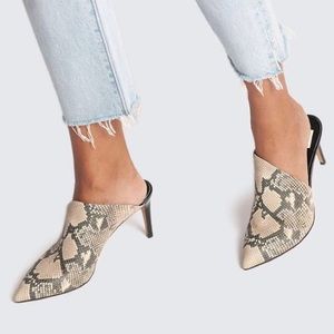 NWB Dolce Vita Snake Print Heel Mules 8.5